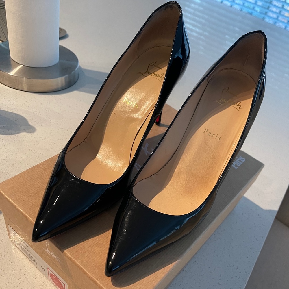 Christian Louboutin Kate 85 Patent Black - Size EU41/US10